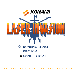 Laser Invasion (USA) Title Screen